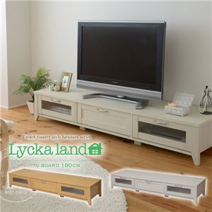Lycka land ローボード（テレビ台/テレビボード） 180cm幅 FLL-0033-WH ホワイト