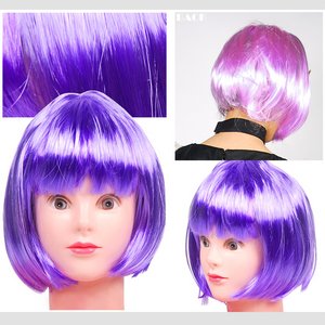 ショートボブ★カラーウィッグ14color【非耐熱/カツラ/コスプレ】★ゴールド画像２