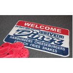 【★自信作！アメリカのダイナーをイメージして作りました♪】FLOOR MAT (DINER)