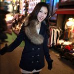 フェイクファー付ダブルボタンピーコート/Sサイズ
