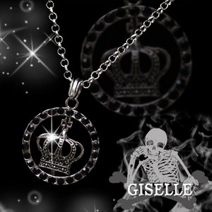 Crowne Eblem★ユニセックスデザインネックレス/クリア