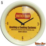 【ドーム型掛け時計☆全8柄に！日本製ムーブメント使用☆ウォールクロック★セットがお得】WALL CLOCK/5.アイボリー×イエロー
