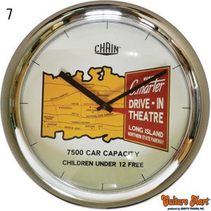 【ドーム型掛け時計☆全8柄に！日本製ムーブメント使用☆ウォールクロック★セットがお得】WALL CLOCK/7.クローム/DRIVE-IN