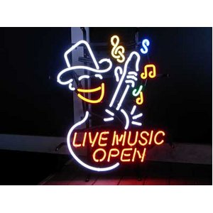 ネオンサイン【LIVE MUSIC OPEN】ライブ ミュージック オープン