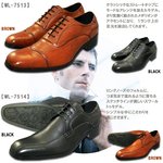 【WALES】【本革仕様】イタリアンデザイン ビジネスシューズWlL-7514ブラック26.0