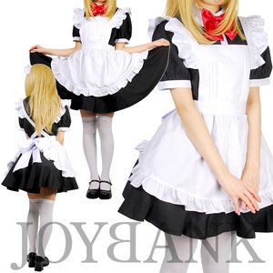 正統派☆ベーシックスタイルのリボンメイドワンピース/Mサイズ