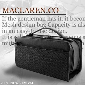 セカンドバッグ【MACLAREN.CO】 スクエアタイプセカンドバッグ メッシュモデル