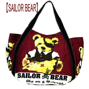 エコバッグかわいいエコバッグの姉妹品◆ミニトートバッグ/【SAILOR BEAR】