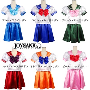 サテンセーラー服 コスチューム ピーチ×レッドリボン コスプレ衣装 セーラー戦士 制服