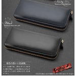 サラマンダー社製ボンテッドレザーラウンド長財布 UHP-006/ブラック