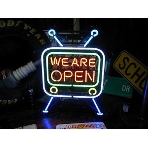 ネオンサイン 【OPEN TV】オープンテレビ（ネオン管 看板 アメリカン雑貨 ・NEON SIGN・ネオンサイン）