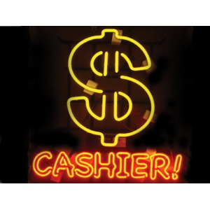 ネオンサイン 【CASHIER】キャッシャー（ドルマーク$$）（ネオン管 看板 アメリカン雑貨 ・NEON SIGN・ネオンサイン）