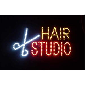 ネオンサイン LED HAIR STUDIO（ネオン管 看板 アメリカン雑貨 ・NEON SIGN・ネオンサイン）