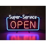 ネオンサイン Super Service OPEN（ネオン管 看板 アメリカン雑貨 ・NEON SIGN・ネオンサイン）