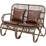2人掛けベンチソファー 【Timeless Tender】(タイムレステンダー) マランガ 東谷 TTF-129BR ブラウン 【完成品】