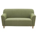 ソファー 2人掛け 肘付き 【エルフ】 コンパクトサイズ 東谷 SS-111GR グリーン(緑)