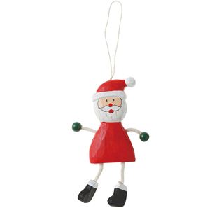 【クリスマス】プラプラサンタウッドオーナメント COH-527