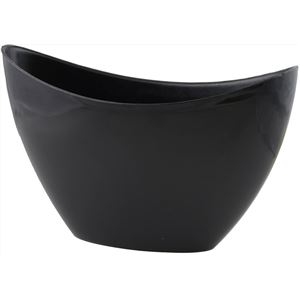 プラスティックオーバルフラワーポットM BLK