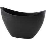 プラスティックオーバルフラワーポットM BLK