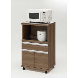 フナモコ ハイタイプキッチンカウンター 【幅60.2×高さ98.3cm】 リアルウォールナット MRD-60 日本製