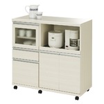 フナモコ ハイタイプキッチンカウンター 【幅102.5×高さ98.3cm】 ホワイトウッド MRS-102 日本製
