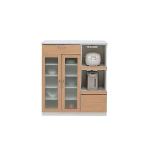 共和産業 キッシュ 100 ミドルキッチンキャビネット 【幅100×高113cm】 ナチュラル 日本製 国産