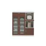 共和産業 キッシュ 100 ミドルキッチンキャビネット 【幅100×高113cm】 ブラウン 日本製 国産