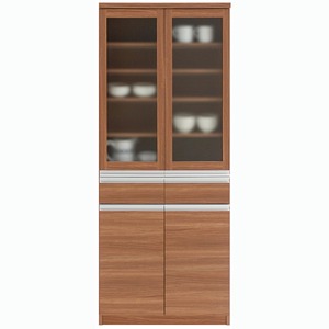 フナモコ 食器棚 【幅73.2×高さ180cm】 リアルウォールナット EKD-73G