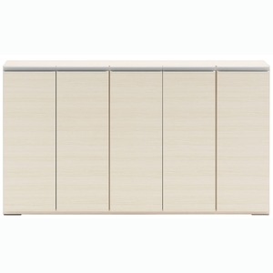 フナモコ 奥行31cm薄型リビング収納 【幅150.5×高さ84cm】 ホワイトウッド LBS-150