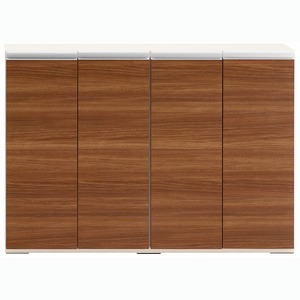 フナモコ 奥行31cm薄型リビング収納 【幅120.2×高さ84cm】 リアルウォールナット LBD-120