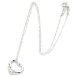 Tiffany（ティファニー） オープン ハート ペンダント スモール 5Pダイヤモンド 16in26848598