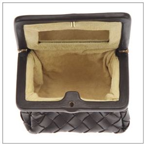BOTTEGA VENETA（ボッテガヴェネタ） イントレチャート ミラー付 コスメケース 小物入れ ダークブラウン 196308-V0013 2040画像２