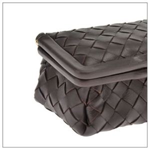 BOTTEGA VENETA（ボッテガヴェネタ） イントレチャート ミラー付 コスメケース 小物入れ ダークブラウン 196308-V0013 2040画像３