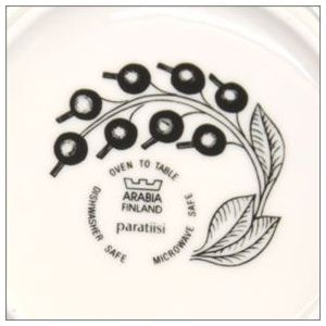 ARABIAiArAj kH Black Paratiisi ubNpeBbV PlateDeep X[v{E T_{E 17cm 006672-3摜R