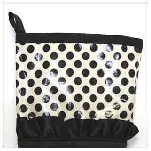 WFV[XeB[ Rubber Gloves ZupIVŃL[gȃS܁Lb`O[u White with Black Deco Dot hbg ubN 802-JS-140K摜R