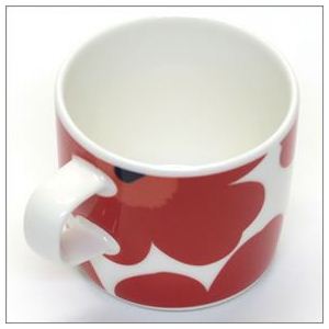 marimekkoi}bRj UNIKKO COFFEE CUP EjbR R[q[Jbv 200ml zCg~bh 63429 1 white^red摜Q