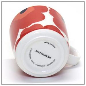 marimekkoi}bRj UNIKKO COFFEE CUP EjbR R[q[Jbv 200ml zCg~bh 63429 1 white^red摜R