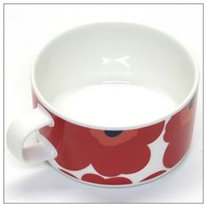 marimekkoi}bRj UNIKKO TEA CUP EjbR eB[Jbv 250ml zCg~bh 63430 1 white^red摜Q