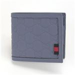 Gucci(グッチ) ラバーグッチシマ ウェブループ付 小銭入れ付 二つ折り財布 スカイブルー 237359 AF66N 4760