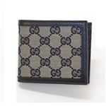 Gucci(グッチ) オリジナルGG 二つ折り財布 小銭入れ無し ベージュ/ブルー 225826 F4C7R 4075