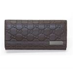 Gucci(グッチ) グッチシマ GGロゴメタルバー 小銭入れ付 二つ折り長財布 チョコレート 233112 AA61R 2019
