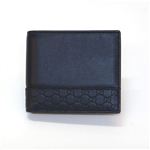 Gucci(グッチ) マイクログッチシマ×カーフ 二つ折り財布 小銭入れ無し ブルー 256408 A8WQN 4009