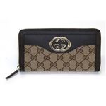 Gucci(グッチ) SUKEY スーキー オリジナルGG ラウンドファスナー長財布 ベージュ/ココア 308012 FAFXG 9643