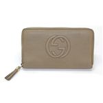 Gucci(グッチ) SOHO エンボス加工インターロッキングG ラウンドファスナー長財布 クリームベージュ 308280 A7M0G 2609
