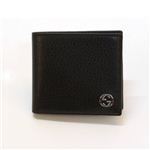 Gucci(グッチ) インターロッキングG カーフ 小銭入れ付 二つ折り長財布 ブラック 308795 A7MMN 1060