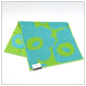 marimekkoi}bRj UNIKKO HAND TOWEL EjbR I[KjbNRbg nh^I 50cm~100cm ^[RCY^C 63630 650 Turquoise^Lime摜Q