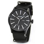 NIXON（ニクソン） Sentry（セントリー） ミリタリーテイストのオールブラック・ナイロンストラップ・ウオッチ A027-1148