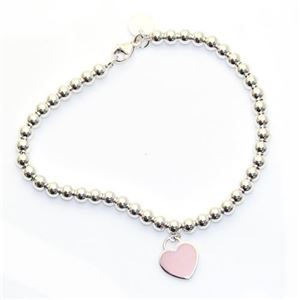 Tiffany（ティファニー） RTT ビーズブレスレット ピンク エナメル フィニッシュ 7in 30978811