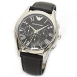 Emporio Armani（エンポリオ・アルマーニ） シンプルでスタイリッシュ。ビジネスユースもお薦めのレザーストラップ・クロノグラフ・ウオッチ AR1700