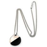 DIESEL（ディーゼル） ブレイブマン×メタル ラバーモチーフ ペンダント ネックレス ブラック シルバー DX0471040